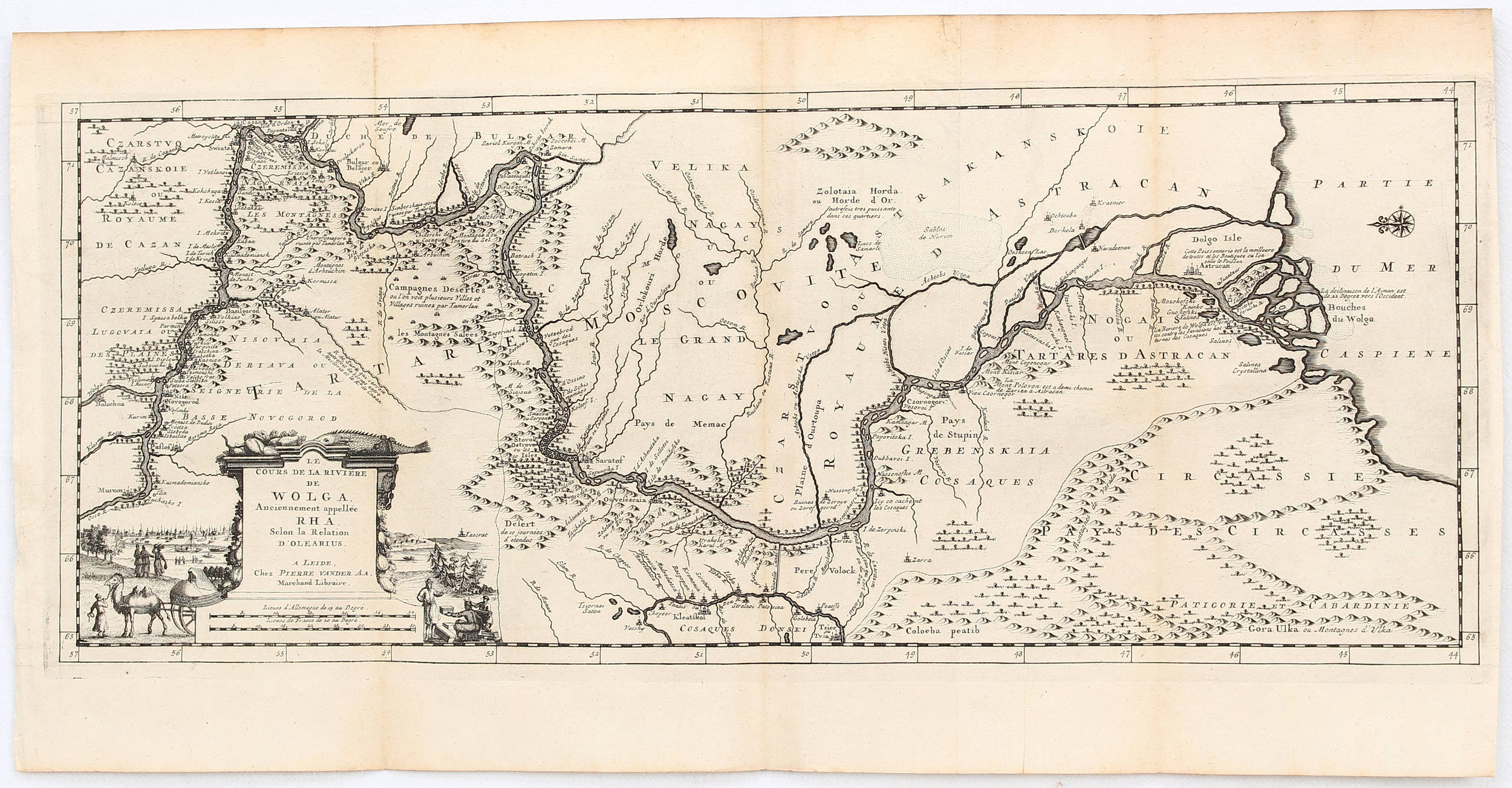 Карта древней реки Волга