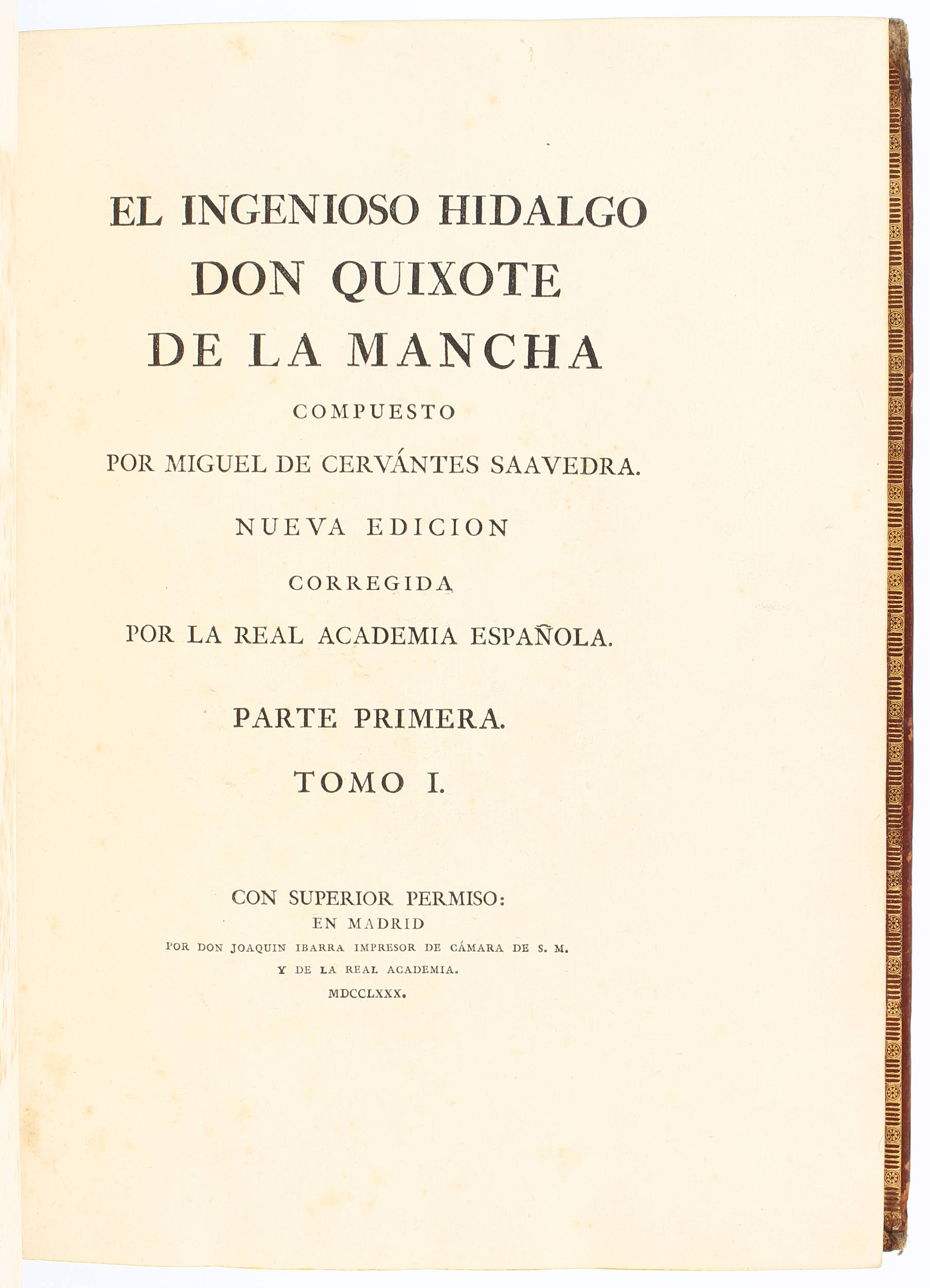 Cervantes, Don Quixote. 4 Bde.