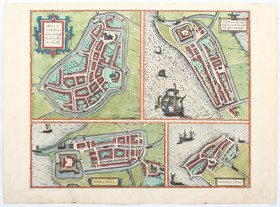 Bolsward, Harlingen u.a. (Braun-Hogenberg)