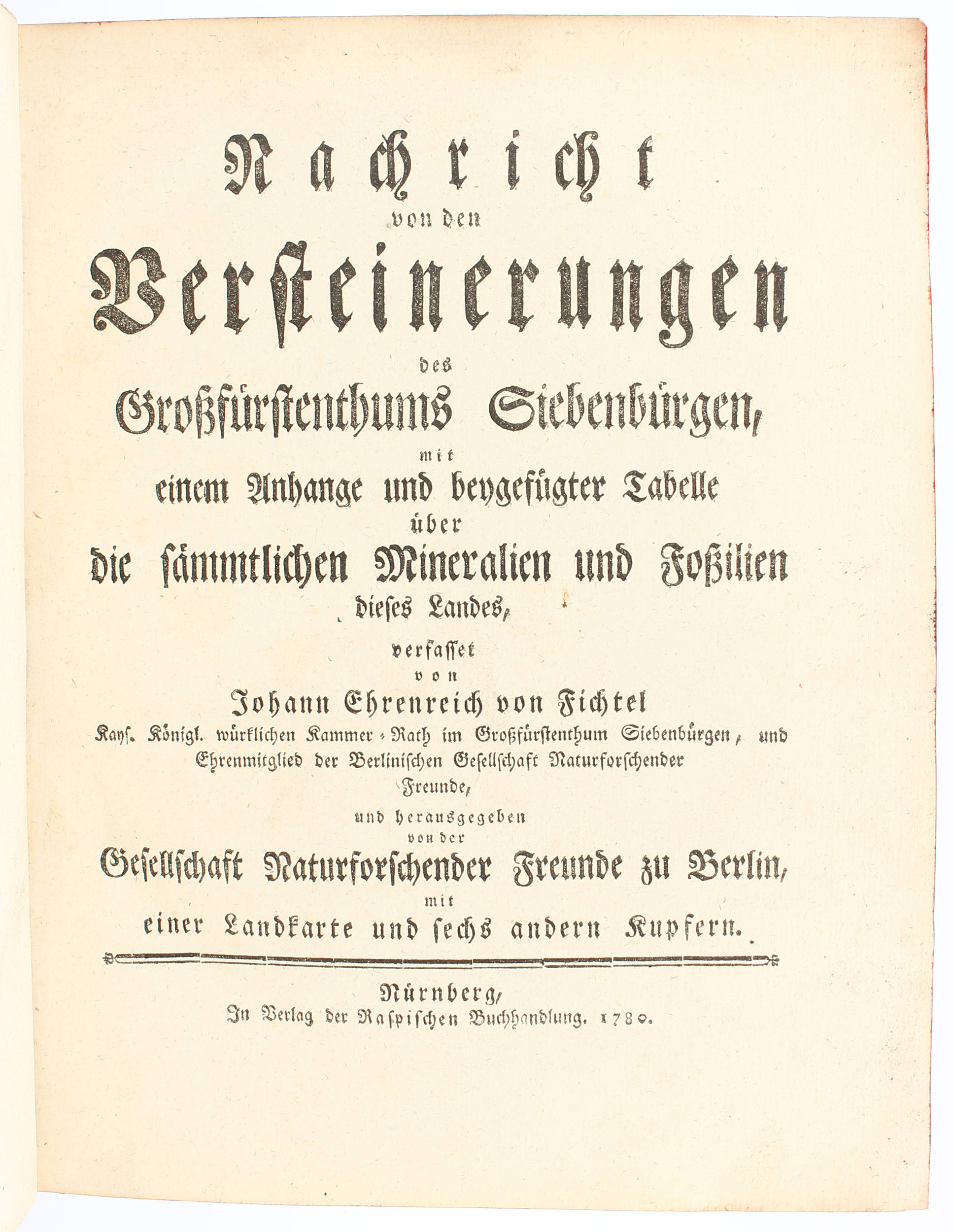 Fichtel, Mineralgeschichte von Siebenbürgen