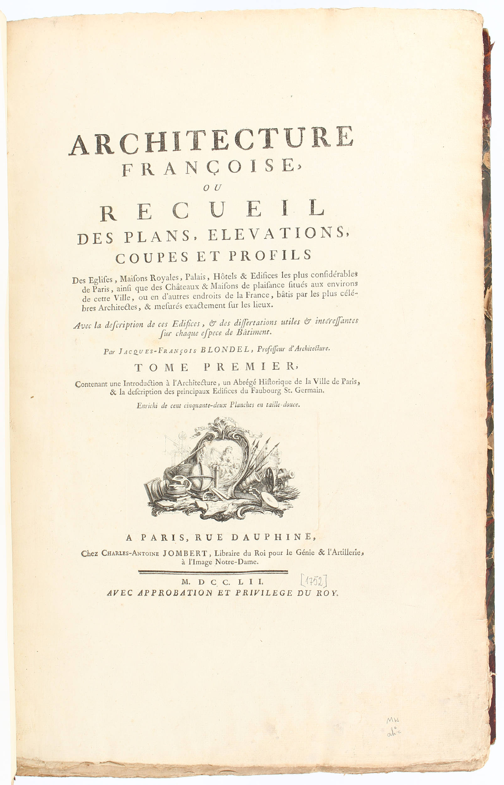 Blondel, Architecture françoise. 4 Bde