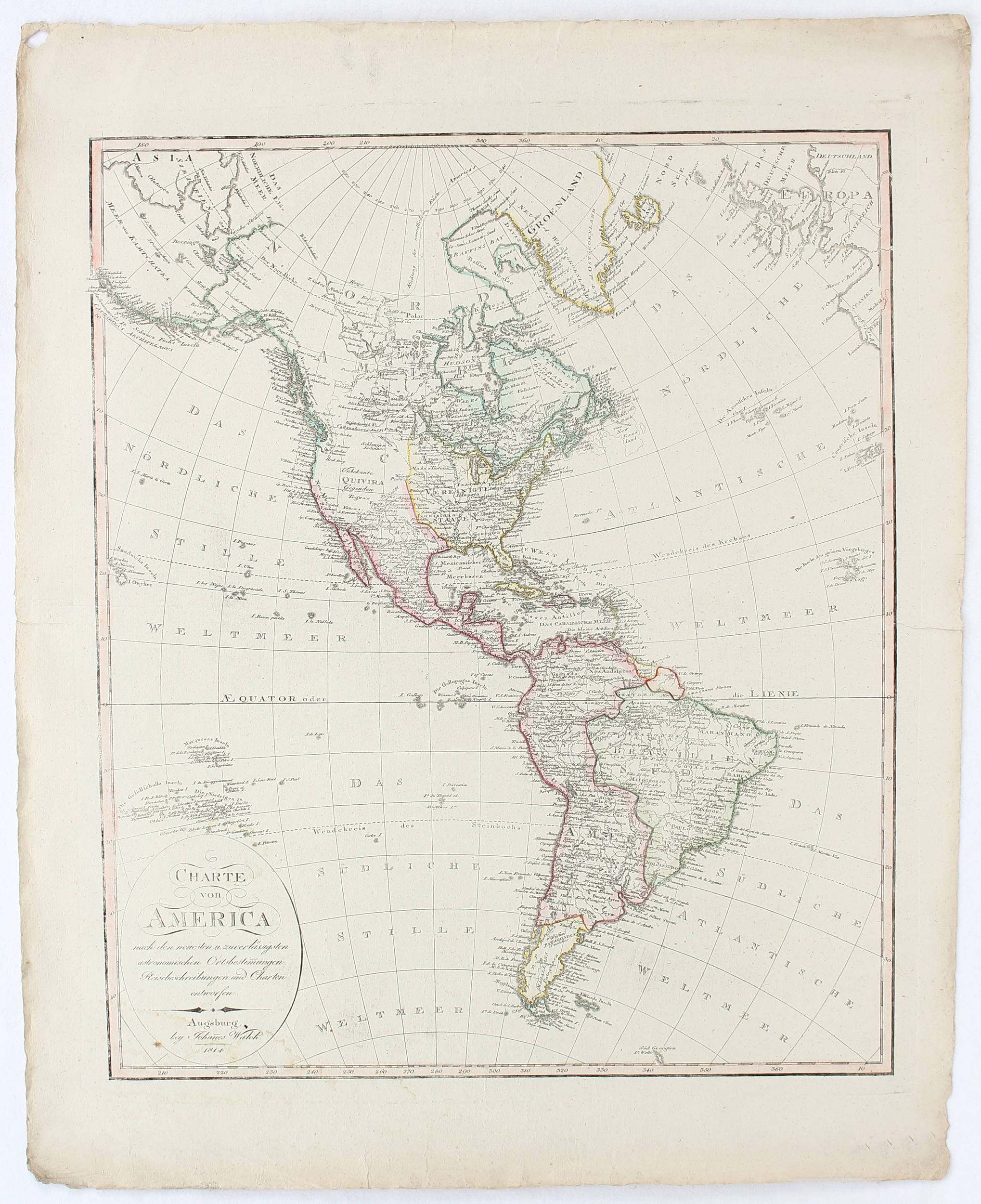 Amerika. 3 Bll. Walch 1814/1820