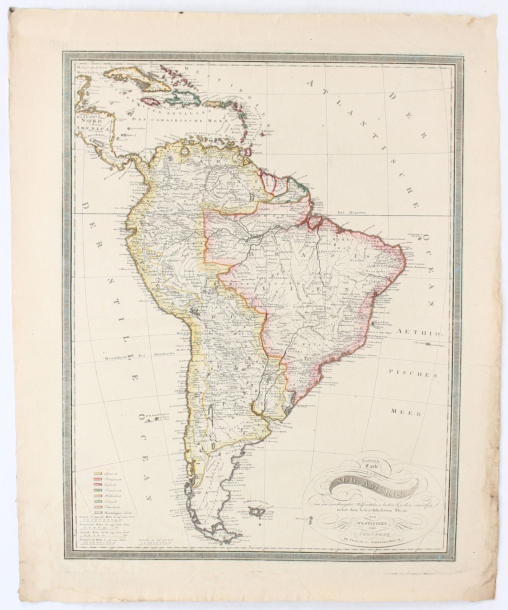 Amerika. 3 Bll. Walch 1814/1820