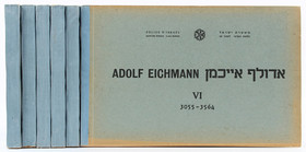 Eichmann-Prozess, Kopien Typoskript. 6 Bde.