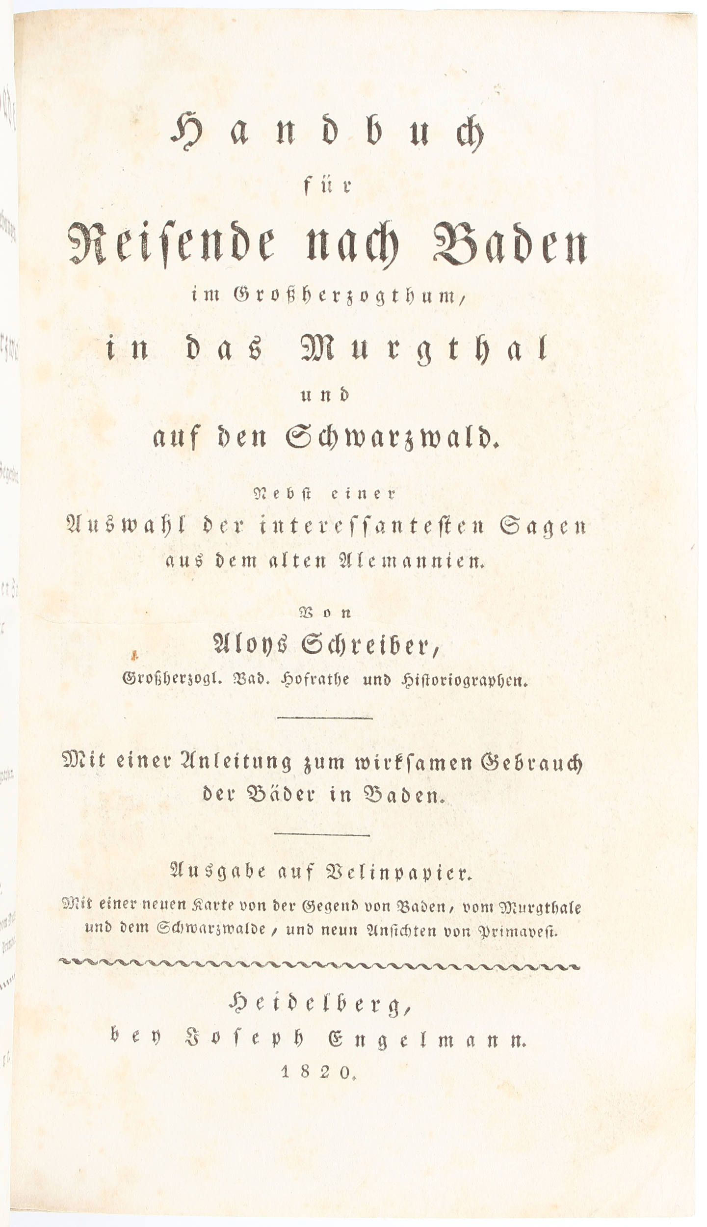 Schreiber, Handbuch für Reisende nach Baden