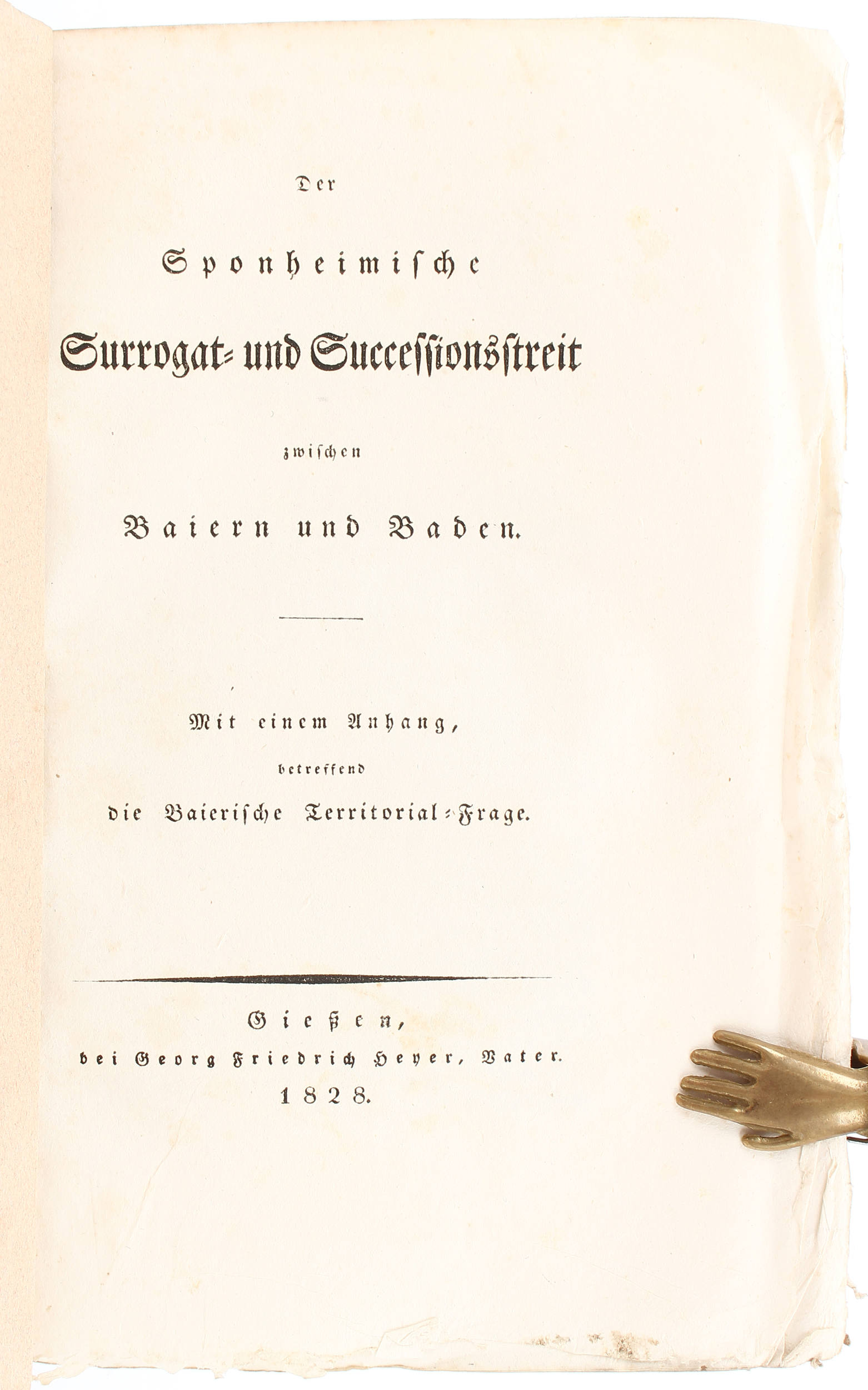 Klüber, Der Sponheimische Successionsstreit / 5 Bde.