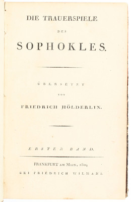 Hölderlin, Die Trauerspiele des Sophokles