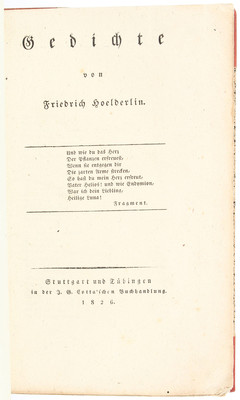 Hölderlin, Gedichte