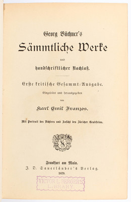 Büchner, Sämmtliche Werke.