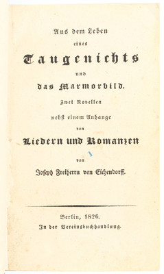 Eichendorff, Taugenichts. 1826