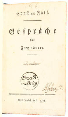 (Lessing), Ernst und Falk. 2 in 1 Bd.