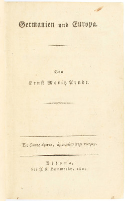 Arndt, Germanien und Europa