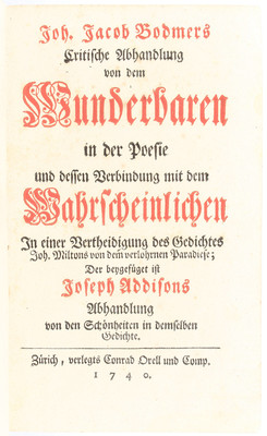 Bodmer, Critische Abhandlung