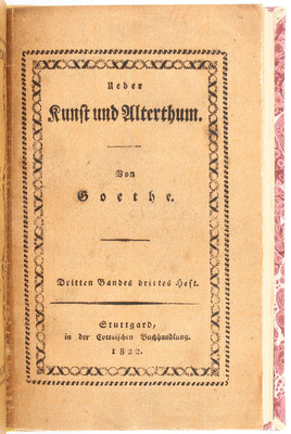 Goethe, Ueber Kunst und Alterthum. 6 Bde.