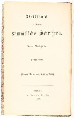 Arnim, Bettina v. Sämmtliche Schriften. 6 Bde.