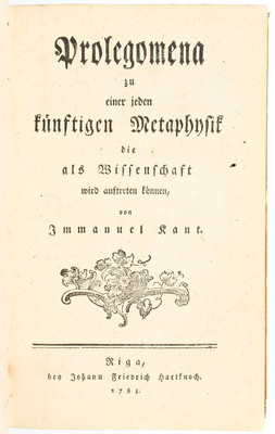 Kant, Prolegomena. 1783