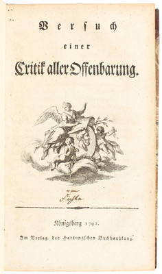 Fichte, Critik aller Offenbarung / 3 Bde.