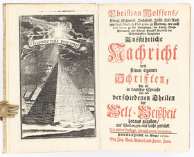 Wolff, Von seinen eigenen Schrifften. / 2 Bde.
