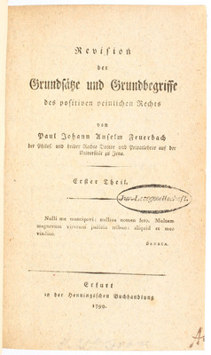 Feuerbach, Revision / 4 Bde.