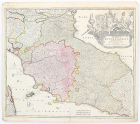 Kirchenstaat mit der Toskana. Homann / 2 Bll.