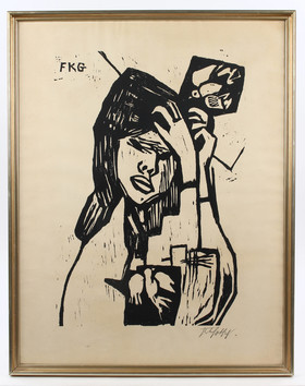 Gotsch, Das Gebet. Holzschnitt. Ger.