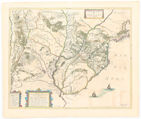 Paraguay mit Uruguay / 3 Bll. Blaeu