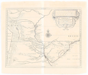 Paraguay. 8 Bll. Karten aus Laet, Ogilby u.a.