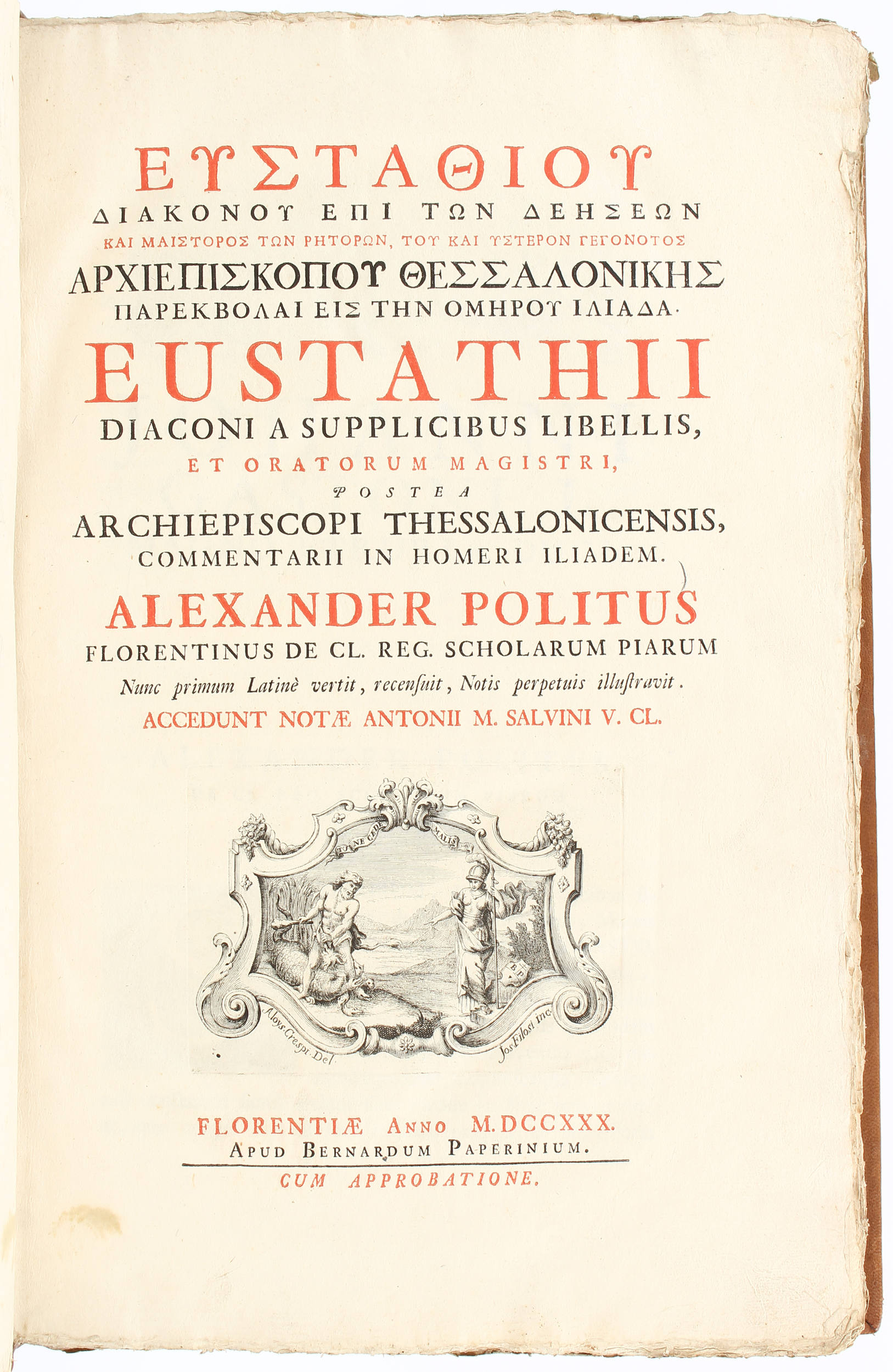 Eustathius, Commentarii in Homeri Iliadem. 3 Bde.