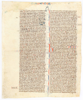 Biblia latina, 1 Bl. (Deuteronomium)