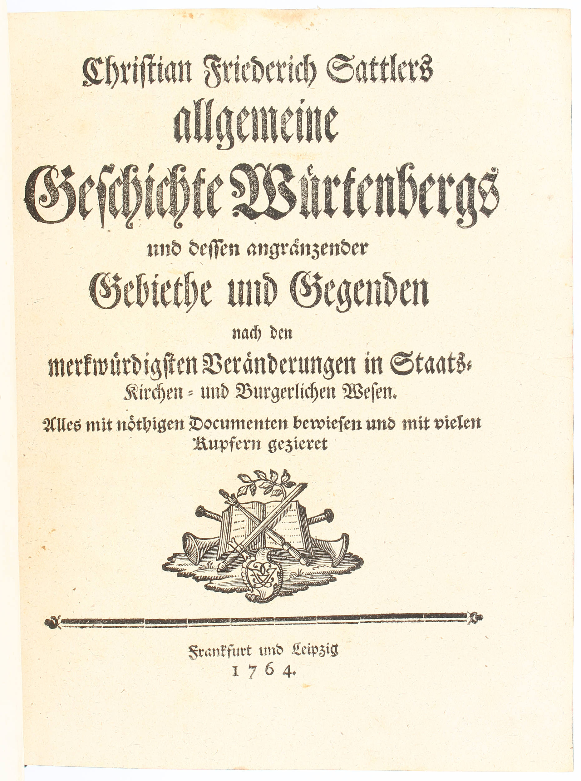 Sattler, Geschichte Württembergs. 18 Bde.