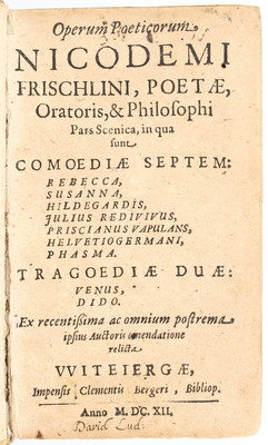 Frischlin, Operum poeticorum