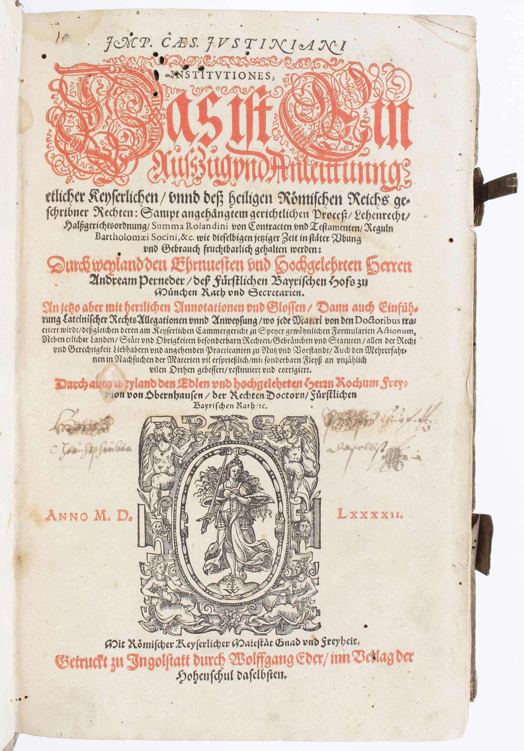Perneder, Institutiones