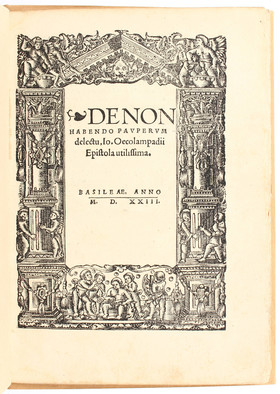 Oecolampadius, Non habendo pauperum