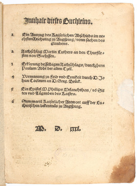 Cochlaeus, Innhalt dieses Buchleins