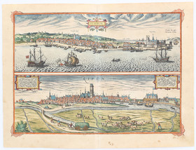 Helsingör-Ribe. (Braun-Hogenberg)