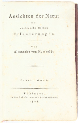 Humboldt, Ansichten der Natur