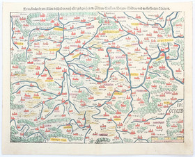 Franken. 15 Bll. Münster, Homann, Ortelius u.a.