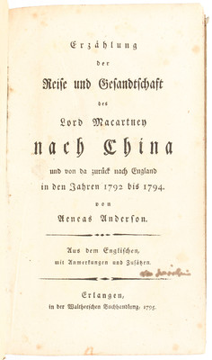 Anderson, A., Erzählung der Reise