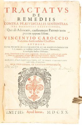 Caroccio, Tractatus der remediis