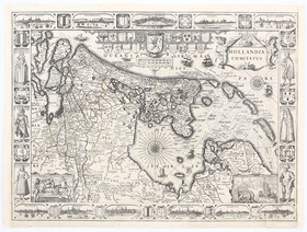Holland mit Randleisten. J. Hondius