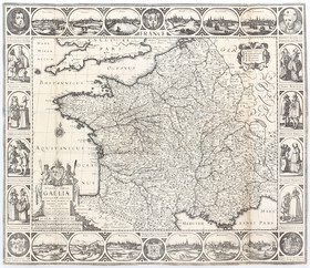 Frankreich mit Bordüren. Visscher