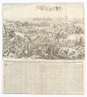 Vorstellung der Schlacht bei Seneffe. Einbl.