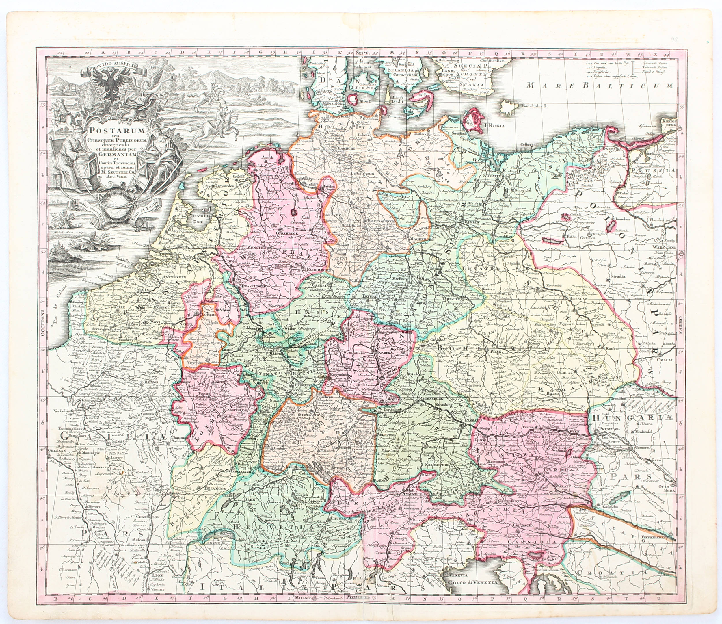 Deutschland. 8 Karten + Indices. 15 Bll. Seutter