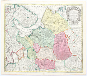 Russland in 2 Bll. + Index. 3 Bll. Seutter