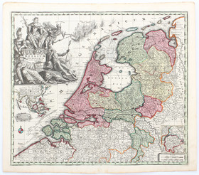 Niederlande-Belgien. 3 Karten + Indices. 6 Bll. Seutter