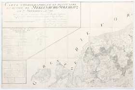 Meckl.-Strelitz. 9 Bll. Schmettau in 2 Lwd.-Schubern