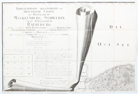 Meckl.-Schwerin. 12 Bll. Schmettau in 3 Lwd.-Schubern