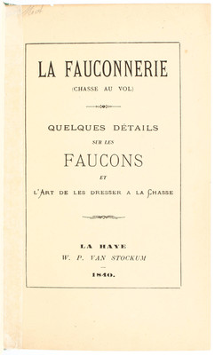 La fauconnerie. 1840