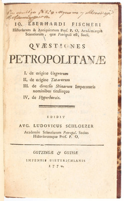 Fischer, Quaestiones Petropolitanae