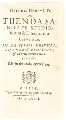 Horst, De tuenda sanitate